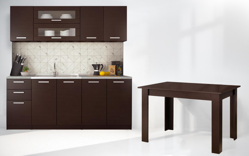 Bucatarie Darina + masa dining Doni, wenge  1