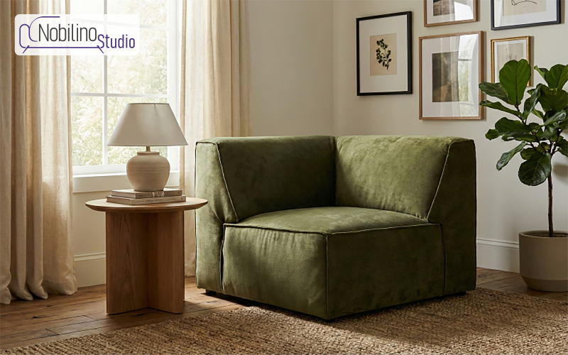 Colt din coltar modular Verso, verde inchis  1