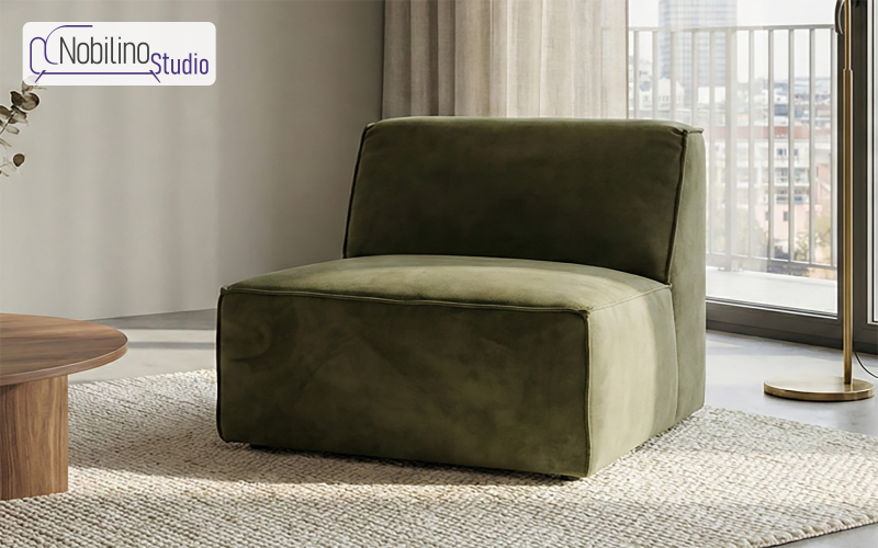 Fotoliu din coltar modular Verso, verde inchis  1