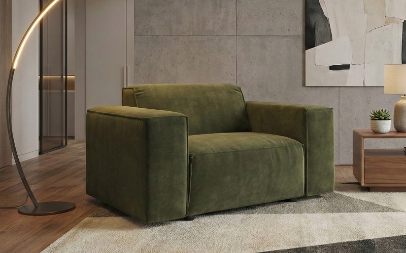 Fotoliu din coltar modular Verso, verde inchis  1