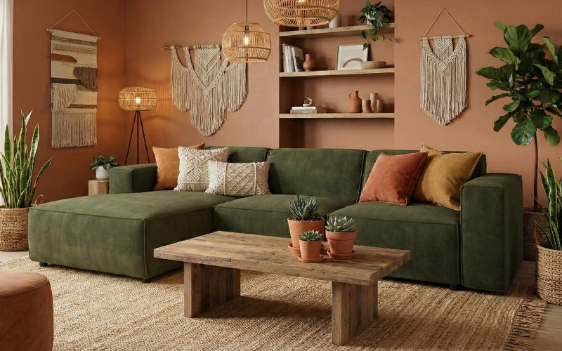 Coltar modular Verso, verde inchis  1