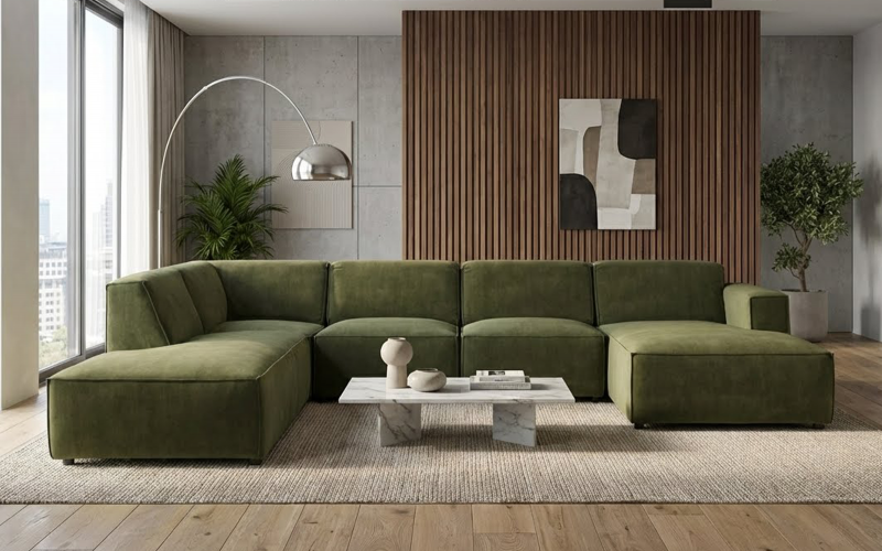 Coltar modular Verso, verde inchis  1