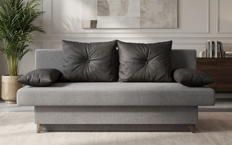 Canapea extensibila Victorio, gri + gri inchis  1