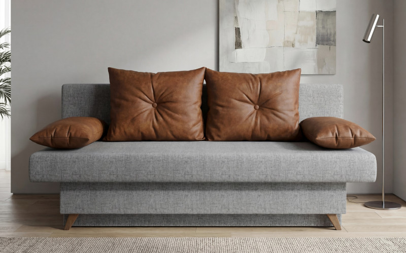 Canapea extensibila Victorio, gri + maro  1