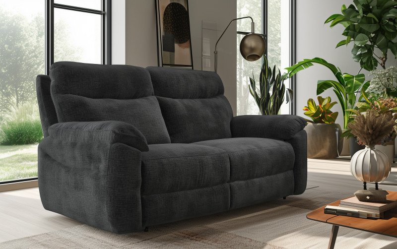 Recliner Adesto cu doua locuri /fara mecanism/, gri inchis  1
