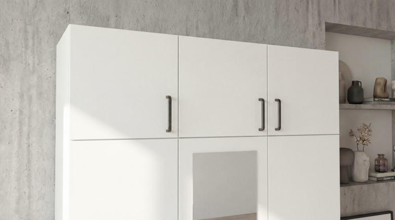 Corp suprapozabil pentru dulap cu 3 usi Bruno si Masimo, alb  1