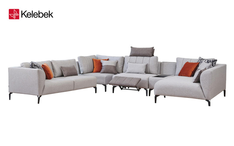 Set de living Corneli, gri deschis  1