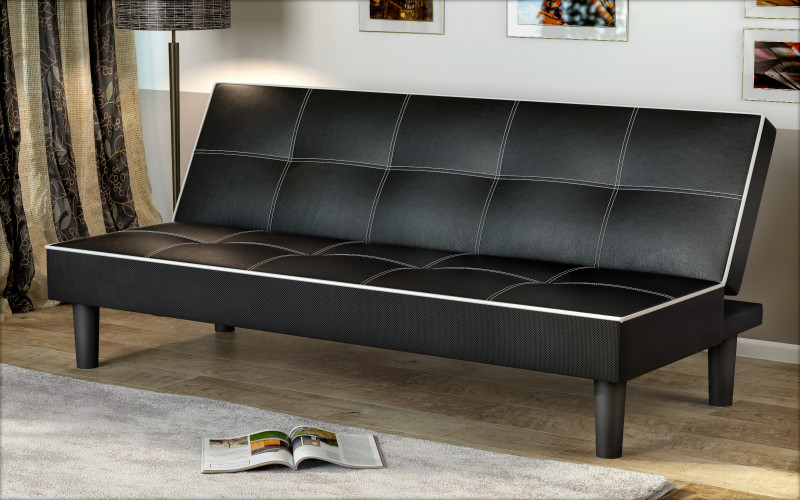 Раскладной диван клик-кляк Мишель V, черный  1