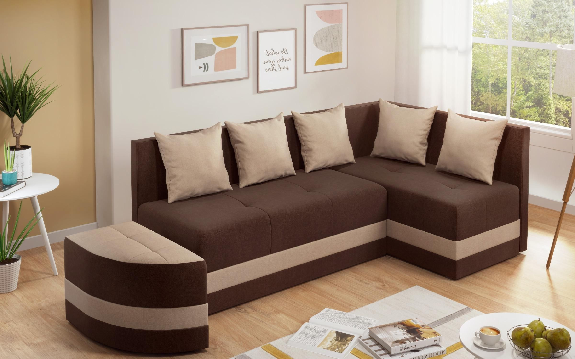 Coltar extensibil Vilian S, maro + bej  4