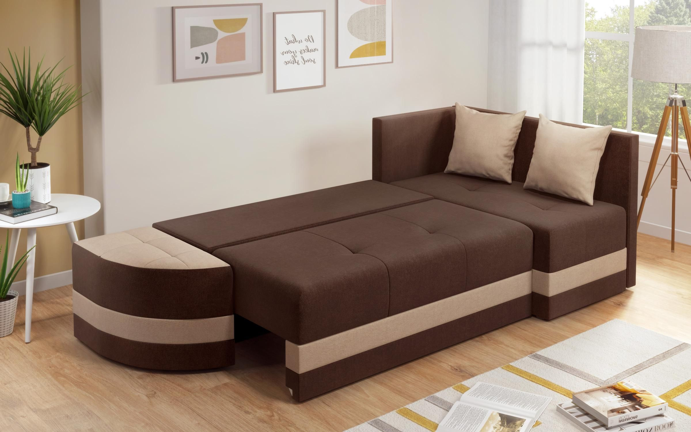 Coltar extensibil Vilian S, maro + bej  5