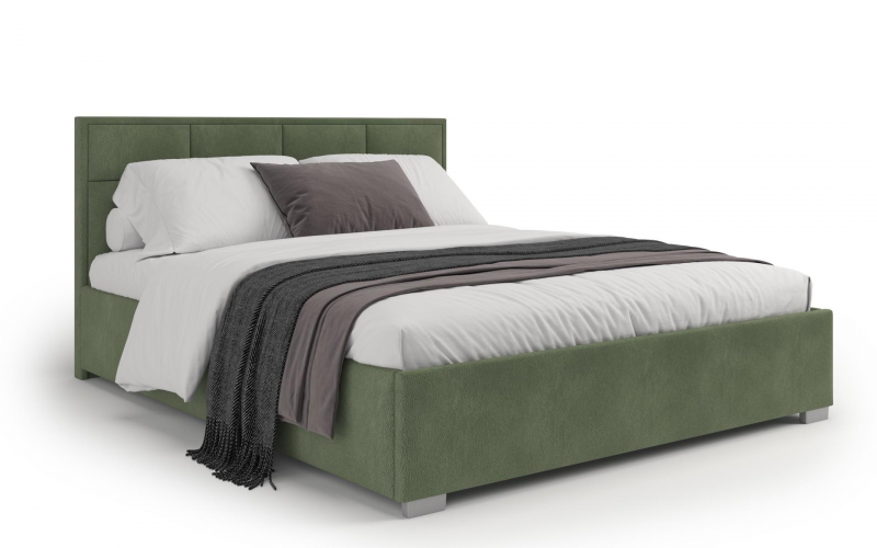 Pat dublu tapitat Delanta pentru saltea 160/200, verde  1