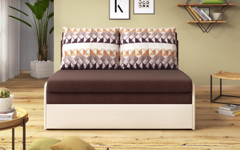 Canapea extensibila Caddy, maro + bej  1