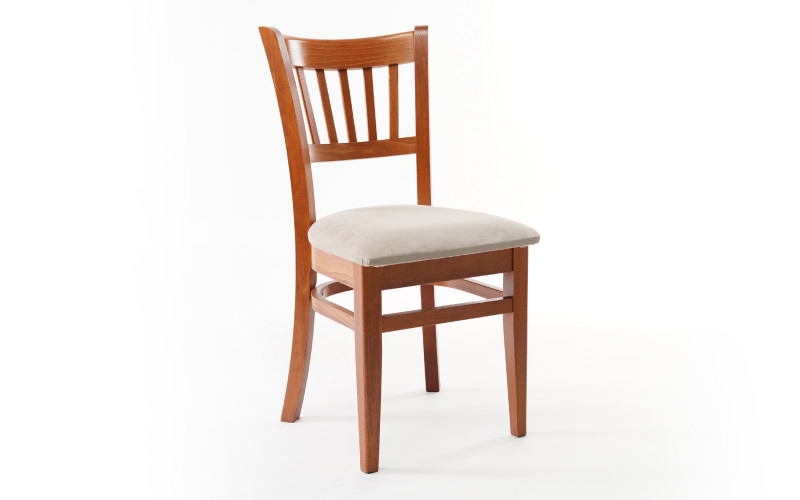 Scaun de masa Amaro, cires cu sezut bej  1