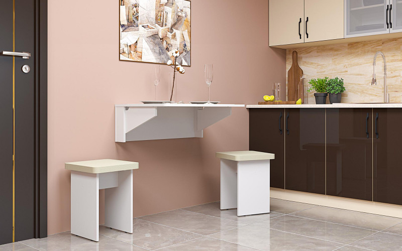 Masa pentru perete /pliabila/ Aspen, alb  1