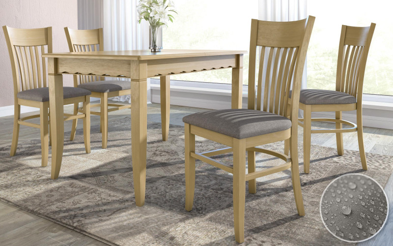 Scaun de masa Alvaro Lux, antic deschis cu sezut bej inchis  1