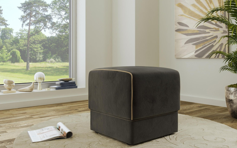 Taburet Ego, grafit + bej inchis  1