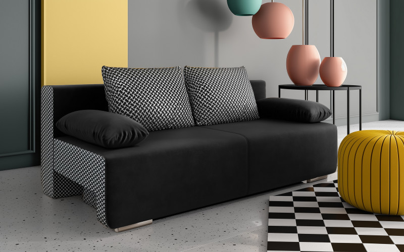 Canapea extensibila Keira, negru + Nacha Negro  1