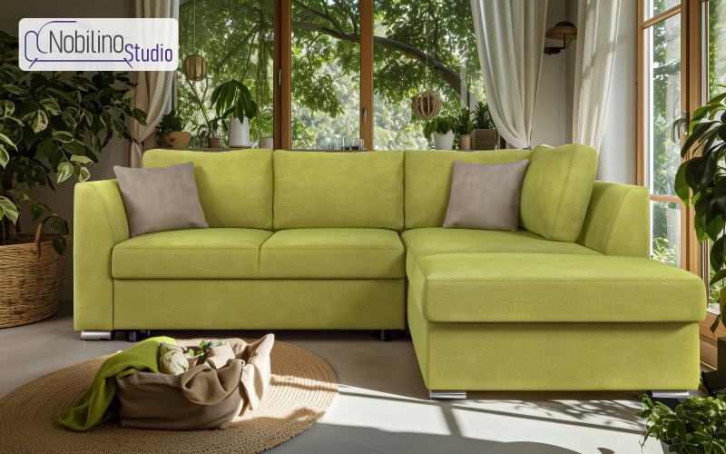 Coltar extensibil Toscana S, verde + maro deschis  1