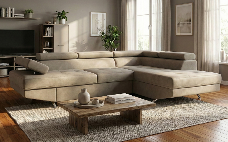 Coltar extensibil Bark M, bej inchis  1