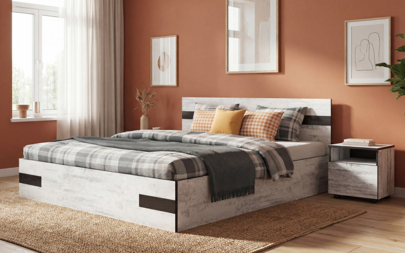 Set dormitor 160/200 Jessie XS, stejar antic  1