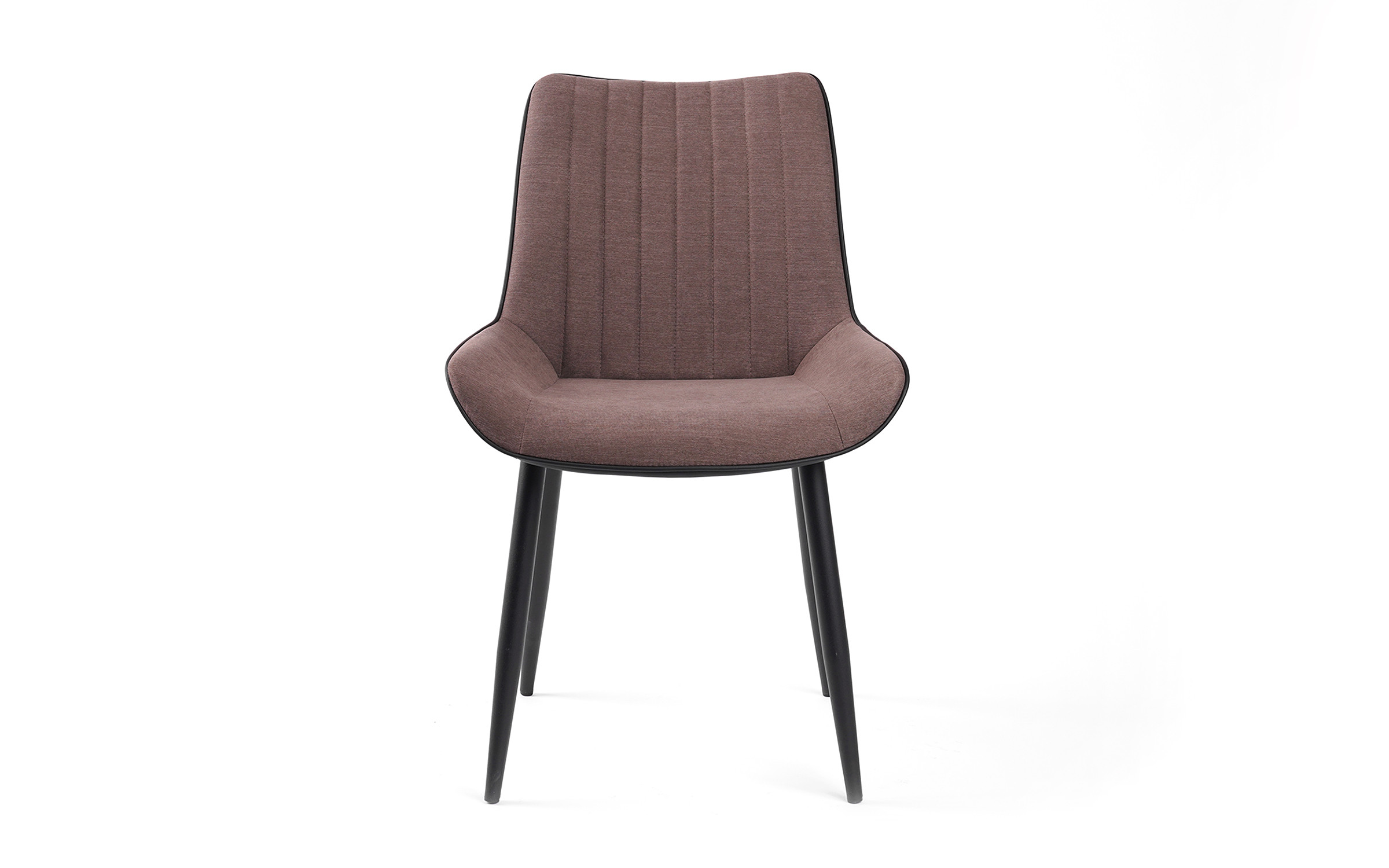 Scaun de masa Neoron, maro + piele neagra  3