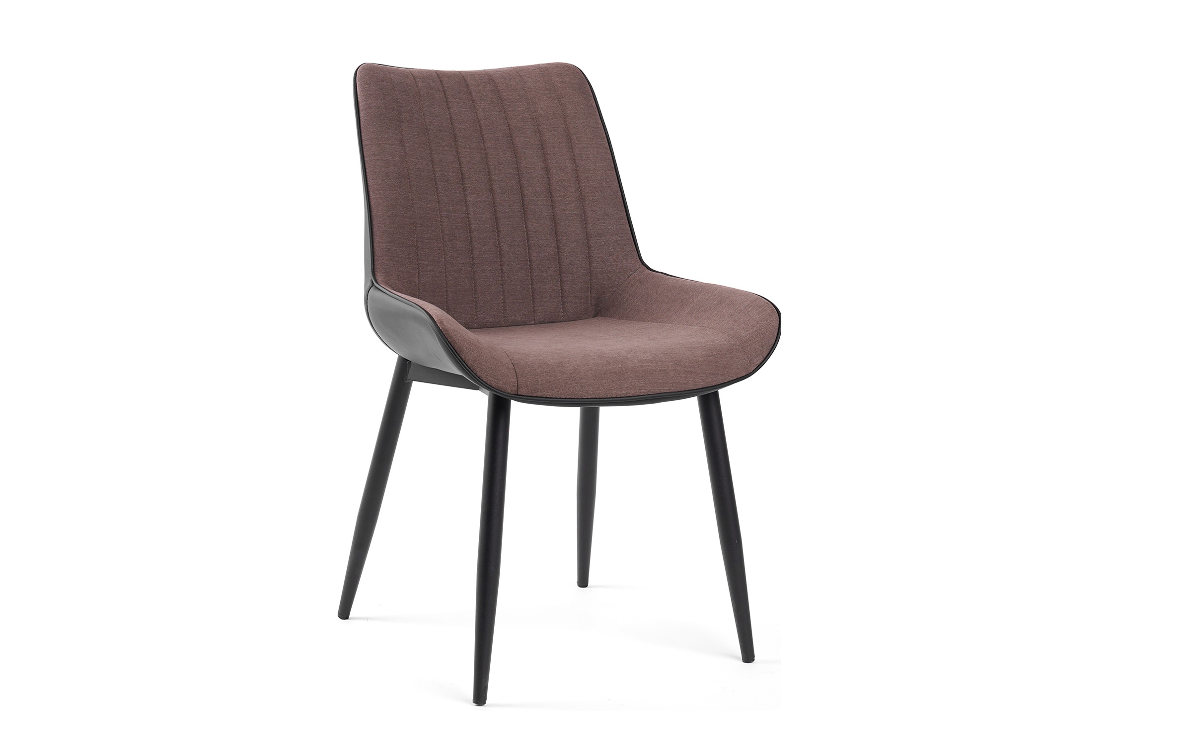 Scaun de masa Neoron, maro + piele neagra  1