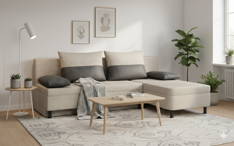 Coltar extensibil Real Prime, bej + antracit  2