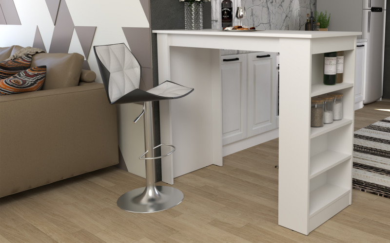 Masa de bar Shelin, alb  1